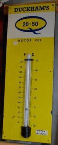 2 Duckhams Thermometers Enamel Signs  ------SA55