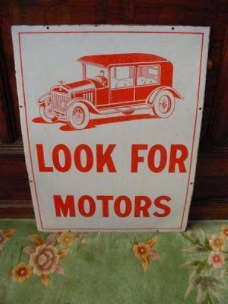Motoring car pictorial enamel sign---SA71
