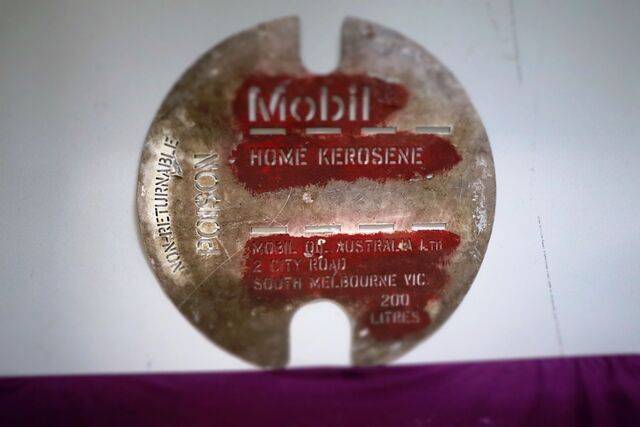 Vintage Mobile Home Kerosene Drum Stencil 