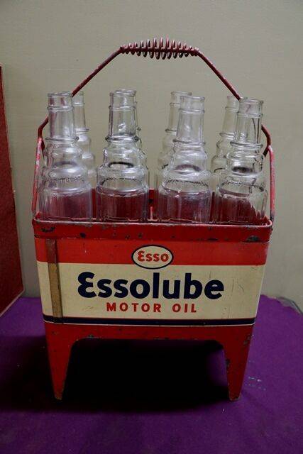 Essolube Motor Oil 8 Bottle  Embossed  Forecourt Crate