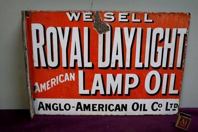 Antique Royal Daylight Double Sided Enamel Sign 