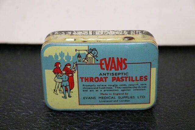 Vintage Evans Throat Pastilles Tin