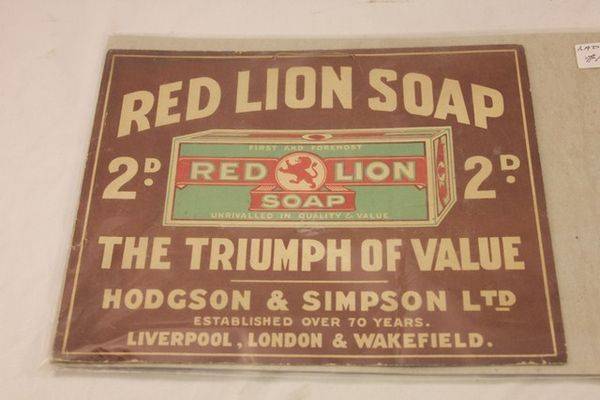 Red Lion Soup Shop Ad Card
