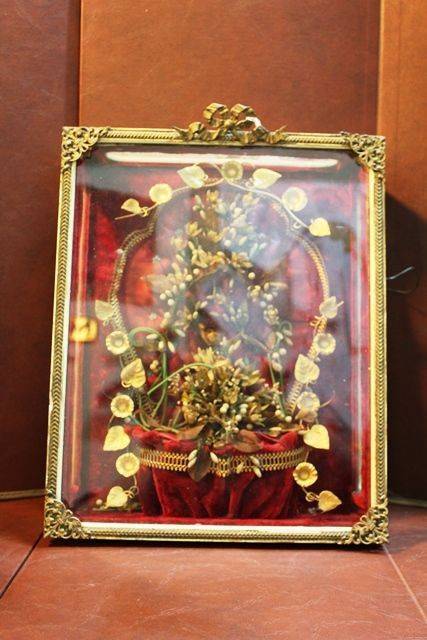 19th Century French Box Framed Flower Display