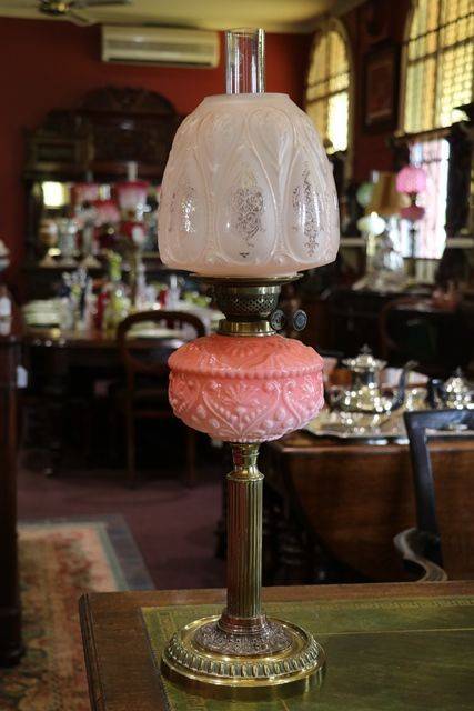 Antique oil lamp shades for sale cheap