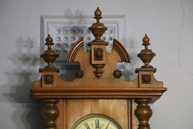 19th Century Walnut Double Weight Regulator Wall Clock 