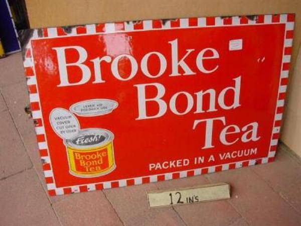 BROOK BOND TEA PICTORIAL ENAMEL SIGN ---SG84