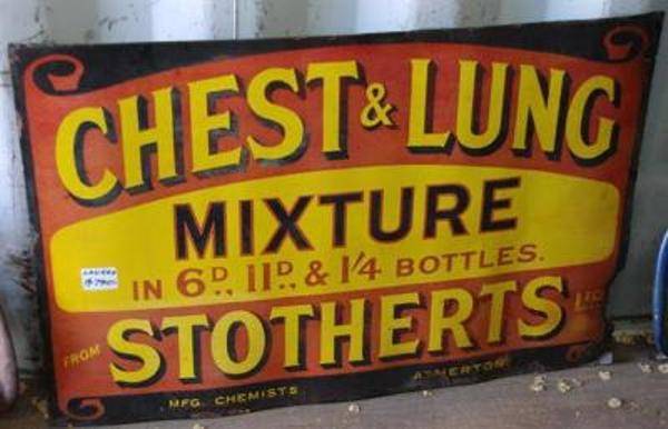 Chest and Lung Mixture Antique Sign---SG21