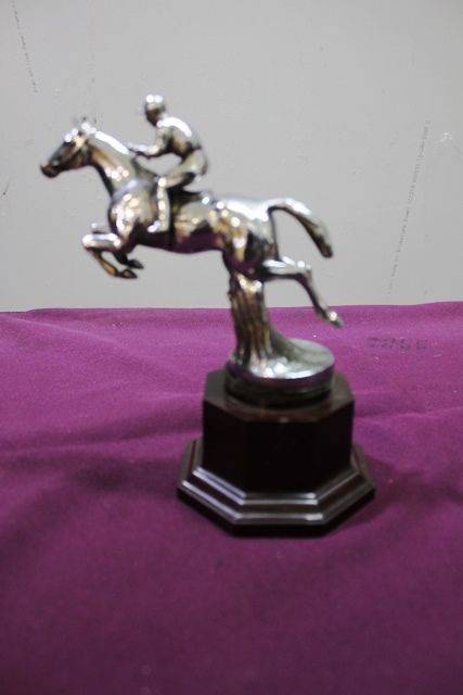 A Desmo Mascot of Horse + Jockey 