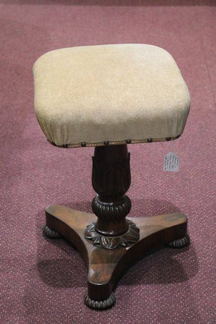 A Late Regency Craved Revolving Piano Stool C1820 
