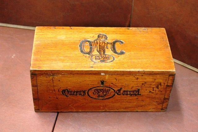 A Rare Late Victorian Queens Council Cigar Box With 2 Enamel Signs 