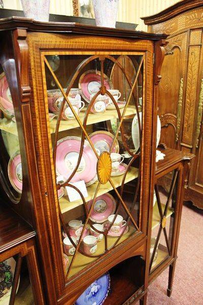 A Stunning Quality Late Victorian Shereton Revival Display Cabinet C1895