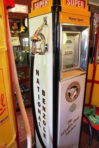 A Well Restored French Aster Dux Electric Petrol Pump In National Benzole Livery