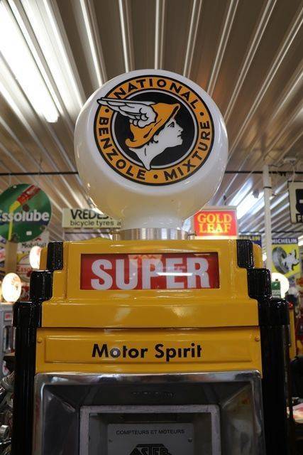 A Well Restored French Aster Dux Electric Petrol Pump In National Benzole Livery