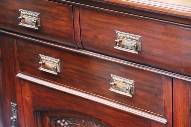 Antique Australian Cedar 3 Door Sideboard with Cabinet Top 