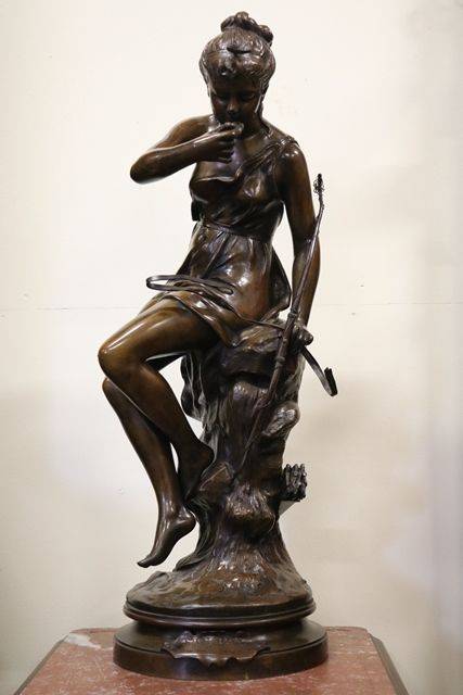 Antique Bronze Female Figure Sourceby Ledieu