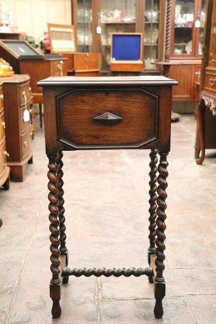 Antique Early C20th Oak Sewing Box 