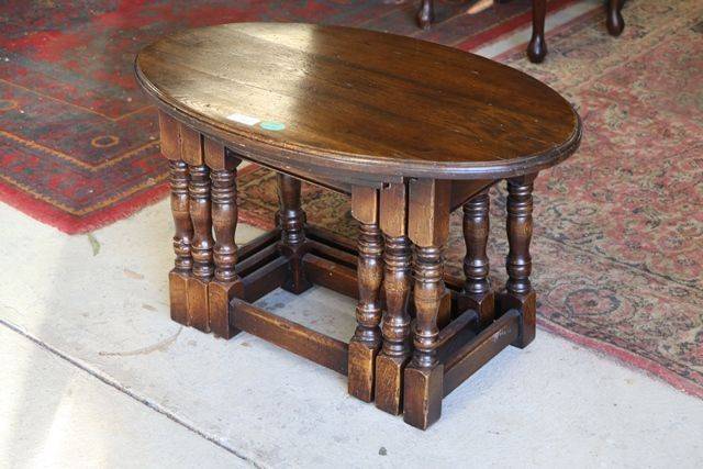 Antique Nest Of 3 Coffee Table 