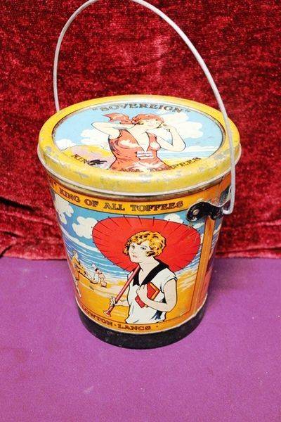 Antique Sovereign  Pictorial Toffee Bucket