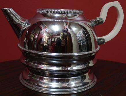 Art Deco Denlagh Chromium Teapot and Stand with Infuser