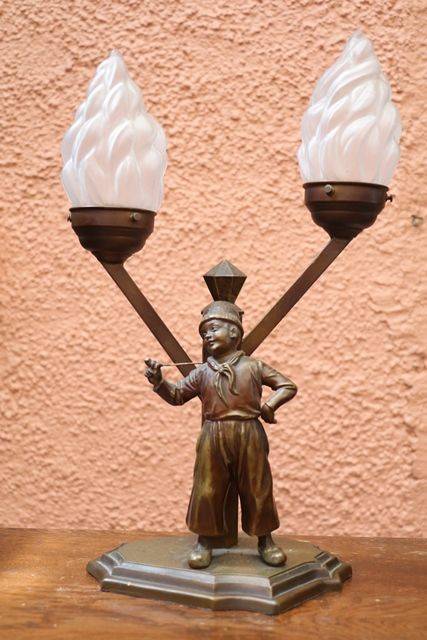 Art Deco Dutch Boy Lamp C1930    