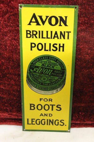 Avon Brilliant Polish Tin Door Plaque