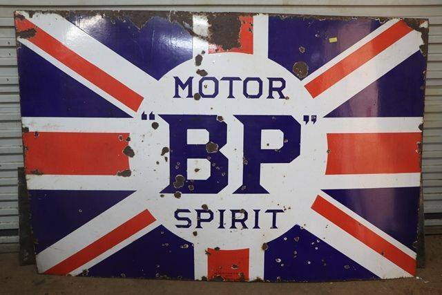 BP Motor Spirit Enamel Advertising Sign  