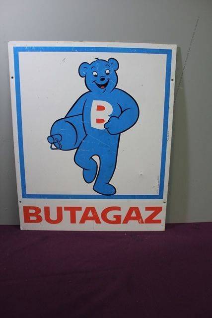 BUTAGAS Pictorial  Bear Alloy Sign 