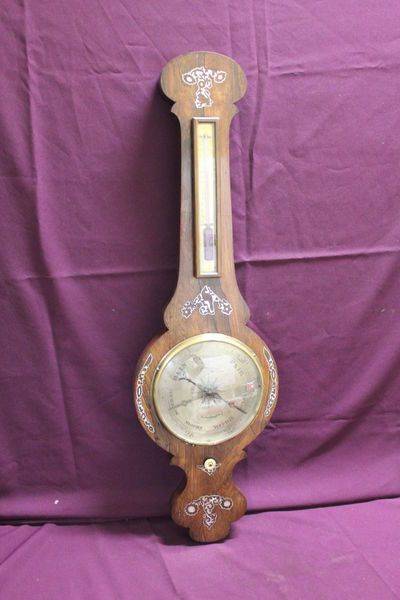Barometer With Mother Of Pearl Inlay 