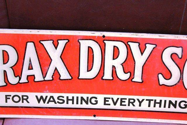 Borax Dry Soap For Washing Everything Tin Advertising Sign