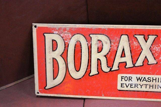 Borax Extract Of Soap For Washing Everything Tin Advertising Sign