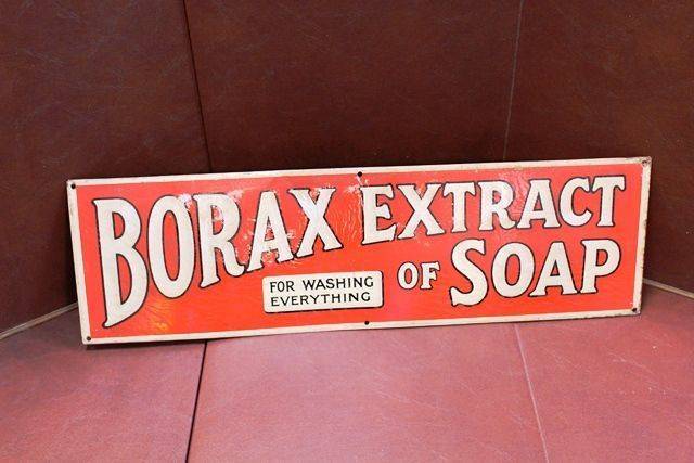 Borax Extract Of Soap For Washing Everything Tin Advertising Sign