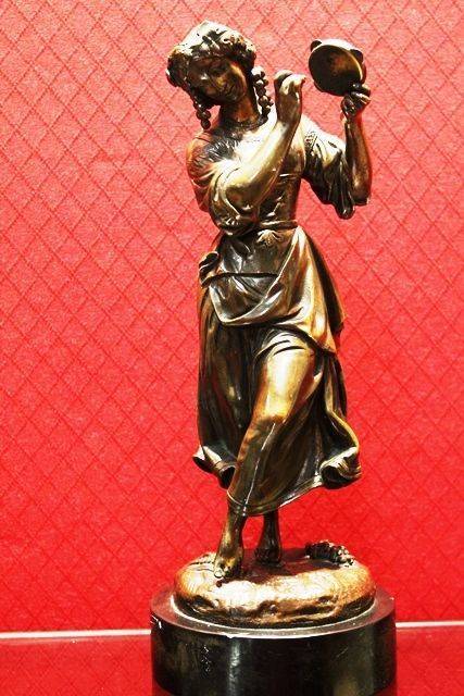 Bronze Figure of Tambourine Player