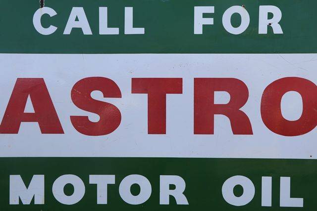 Castrol andquotCall for Castrol Motor Oil andquot Enamel Advertising Sign 