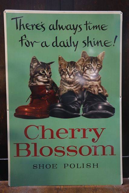 Cherry Blossom Boot Polish Pictorial Tin Sign