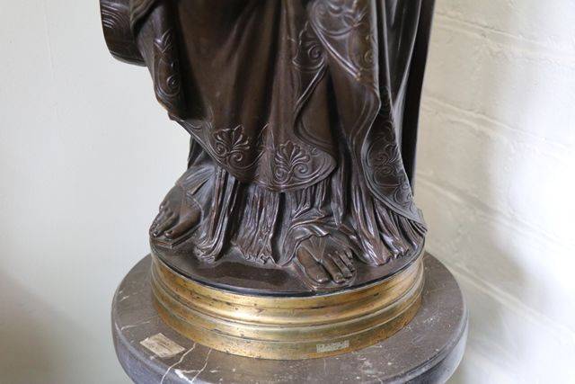 Classical Bronze of Sappho the Tenth Muse C1850 60