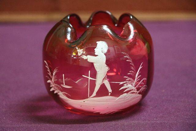 Mary Gregory Antique Glass Vase Xxxx Antique Complex