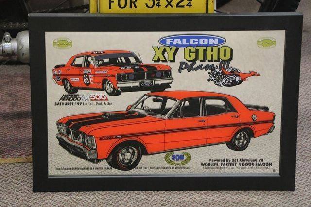 Decorative Mirror Pub Car Memorabilia Vintage Ford Falcon XY 