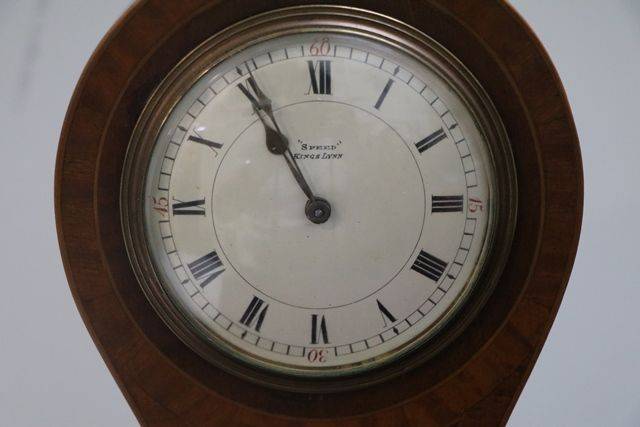 Early 20th Century Inlaid Mahogany Mantle Clock 8 Day 
