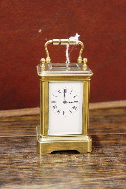 Early 20th Century Miniture Brass Carrige Clock
