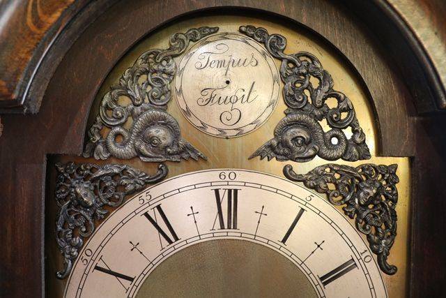 Early C20th Oak Long Case Clock With 8 Day 14 Hour Movement 
