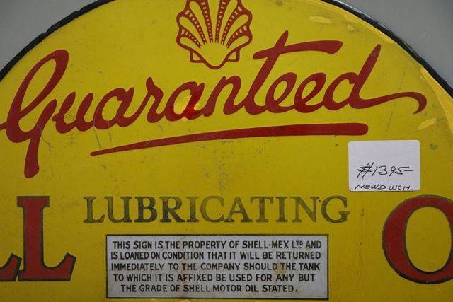 Early Shell Harbor Bridge Double Guaranteed Enamel Sign 
