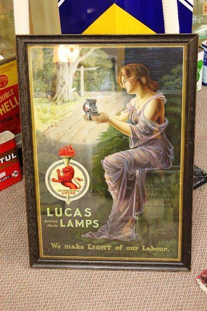 Framed Lucas Lamps Advertising Poster