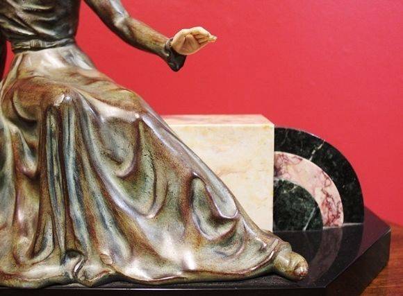 French Marble and Spelter Figure