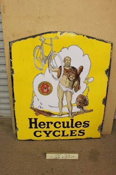 Hercules Cycles Enamel Sign