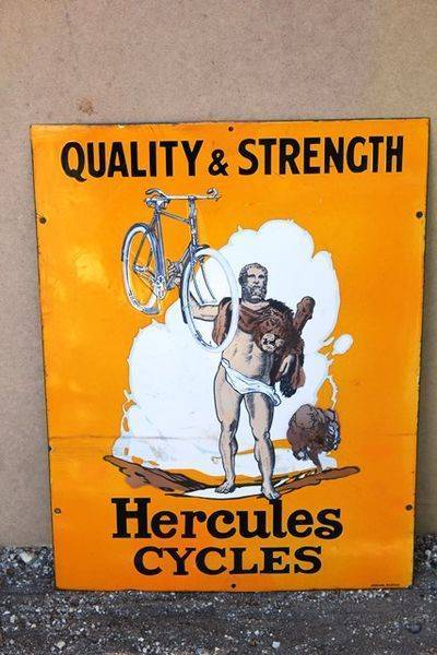 Hercules Cycles Pictorial Enamel Sign