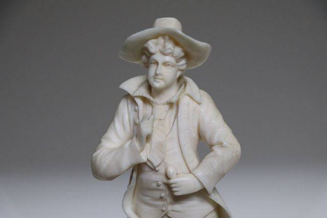 Late 19th Century French Carved Ivory Figure Of a Young man 