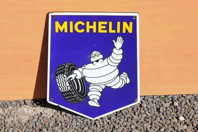 Michelin Enamel Advertising Shield Sign