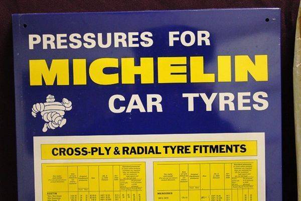 Michelin Tyres Tin Chart New Old Stock Dated 1972