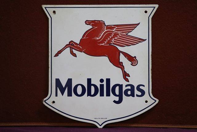 Mobilgas Advertising Sign 